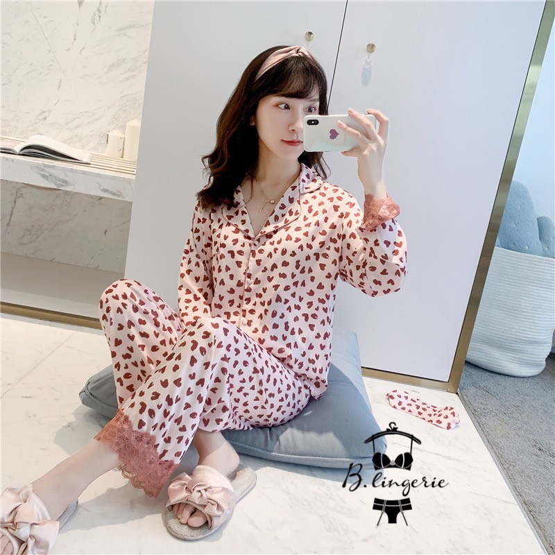 Đồ Bộ Pijama Lụa Satin - BO383