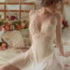 Váy Ngủ Lụa Phối Ren Quyến Rũ