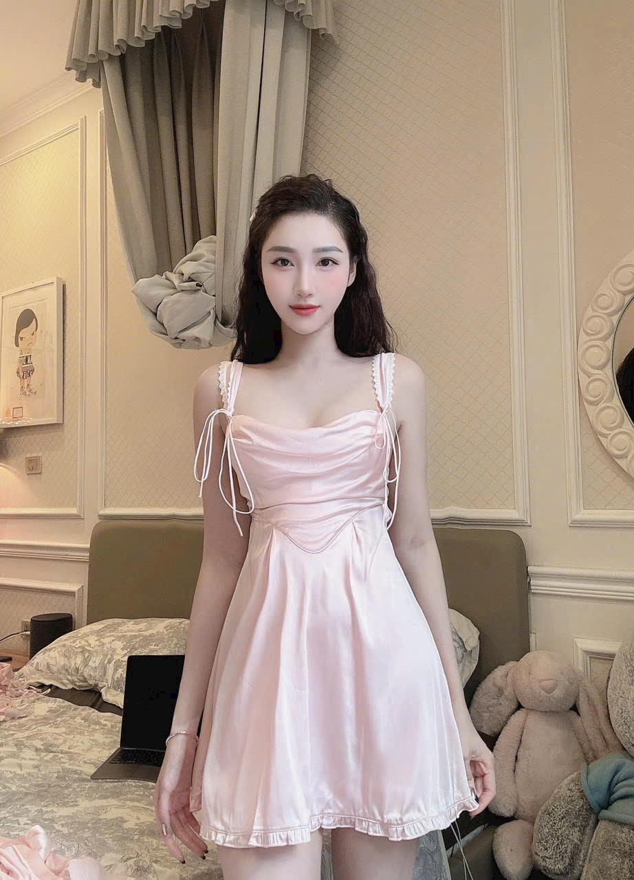 Váy Ngủ Nữ Lụa Trơn Thoải Mái