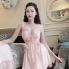 Váy Ngủ Nữ Satin Phối Ren Nữ Tính