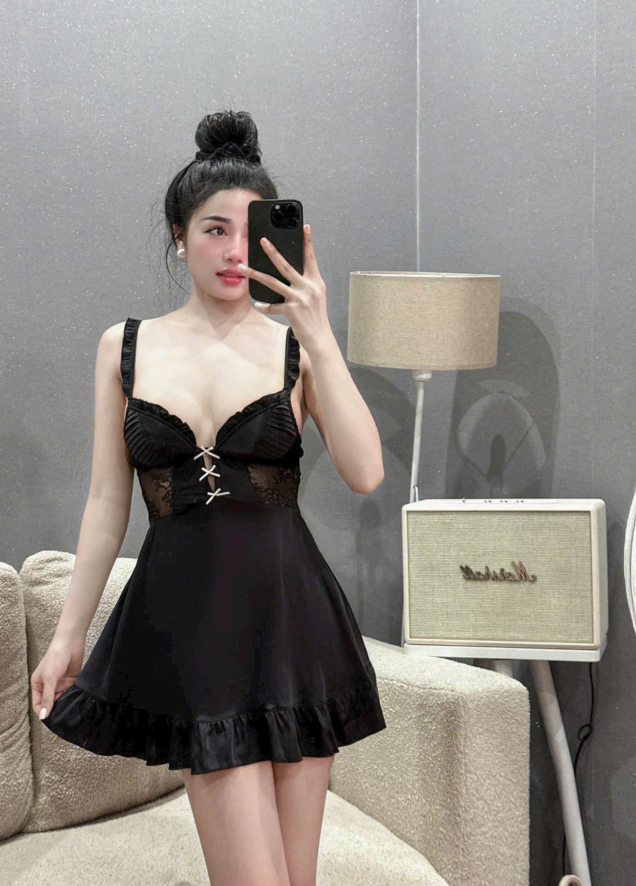 Váy Ngủ Lụa Thoải Mái Đơn Giản