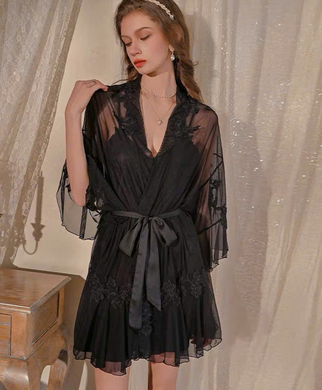 Set Váy Ngủ Suông Đơn Giản Gợi Cảm