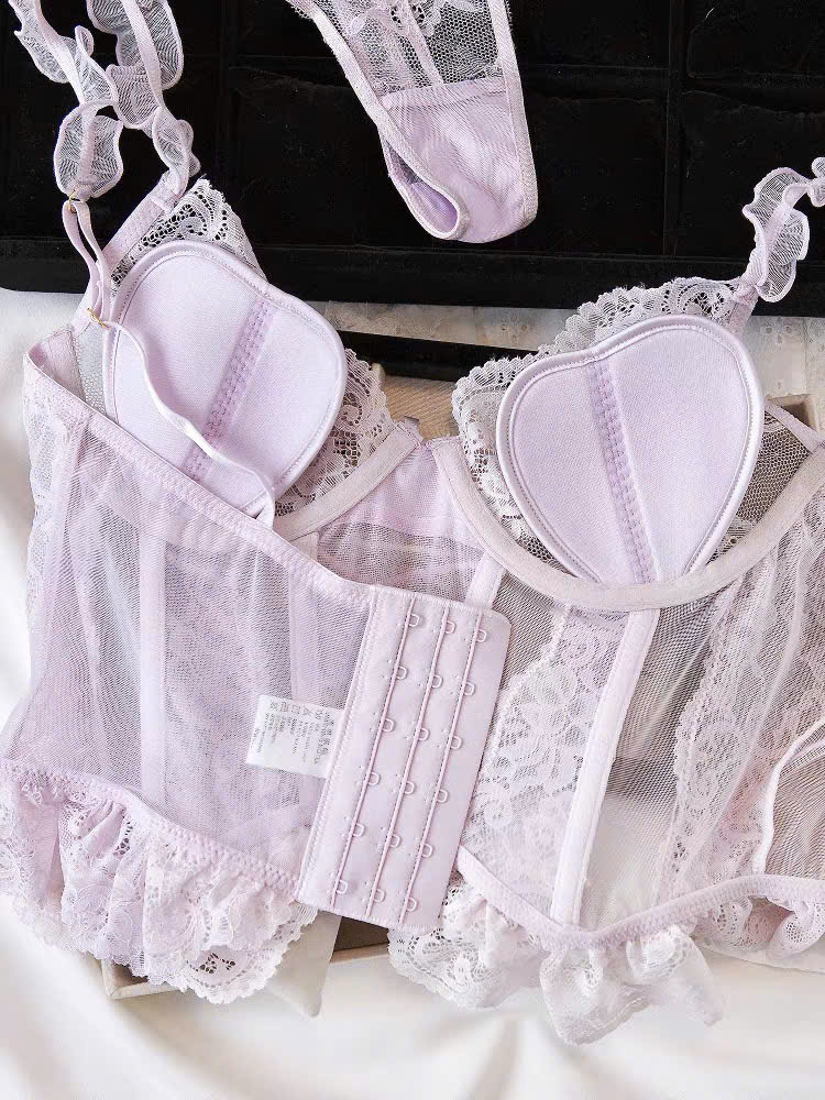 Bộ Bra Corset Ren Nữ Tính