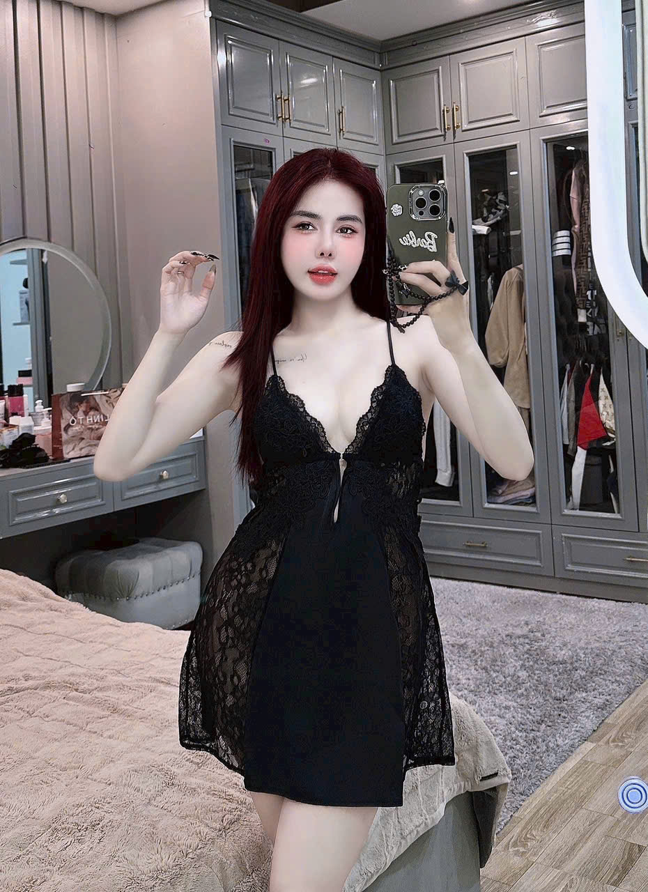 Váy Ngủ Lụa Phối Ren