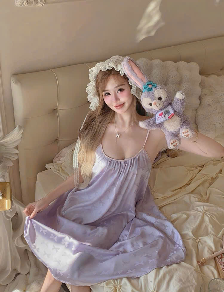 Váy Ngủ Lụa Suông Dễ Thương