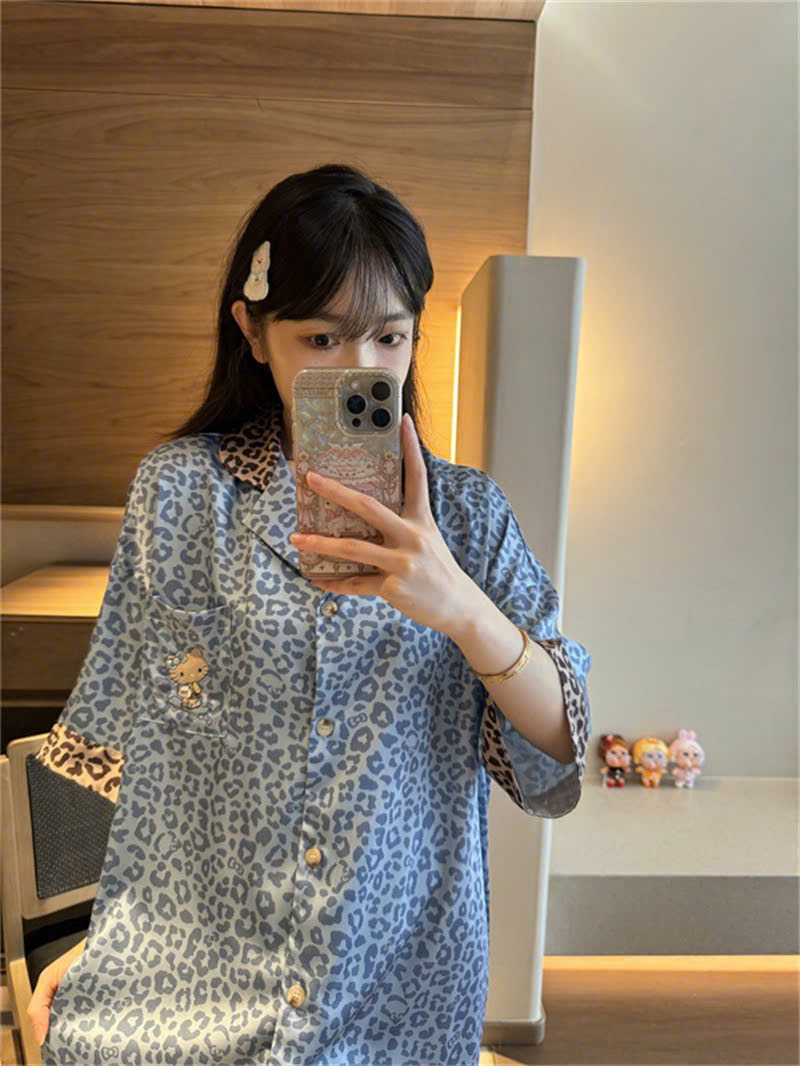 Áo Ngủ Sơmi Trơn Đáng Yêu