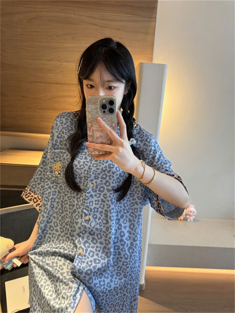 Áo Ngủ Sơmi Trơn Đáng Yêu