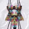 Bộ Bodysuit Hoa Văn