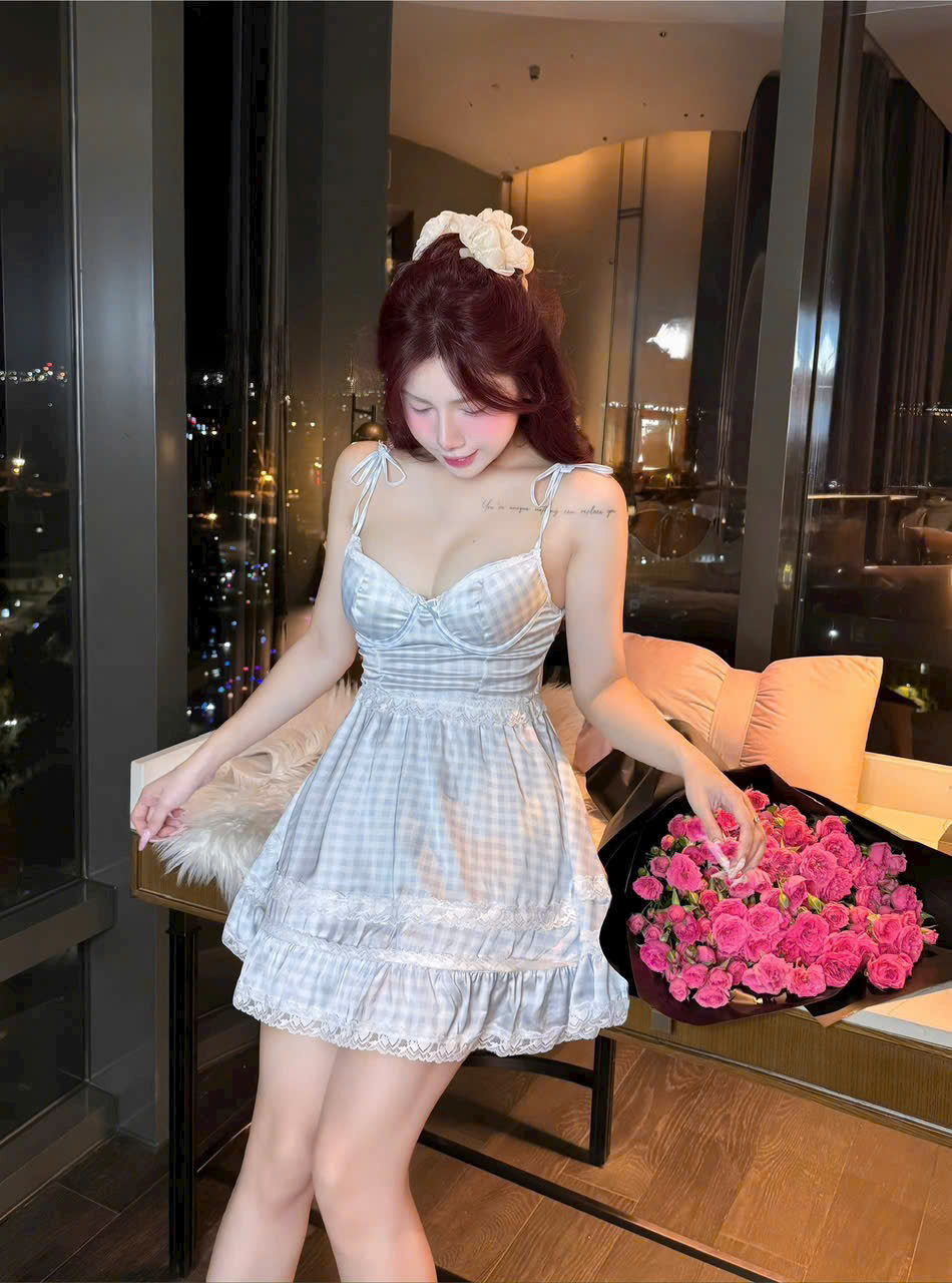 Váy Ngủ Nữ Caro Nàng Thơ