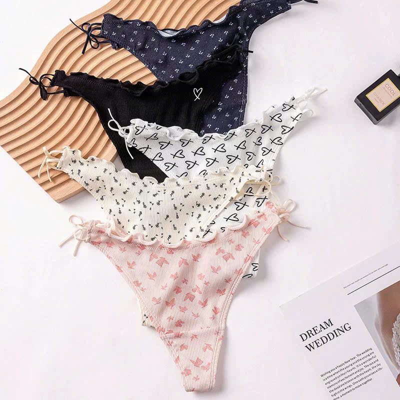 Quần Lót Thun Lọt Khe Họa Tiết
