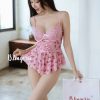 Bộ Bodysuit Ren Hoa Hồng Nữ Tính