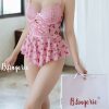 Bộ Bodysuit Ren Hoa Hồng Nữ Tính
