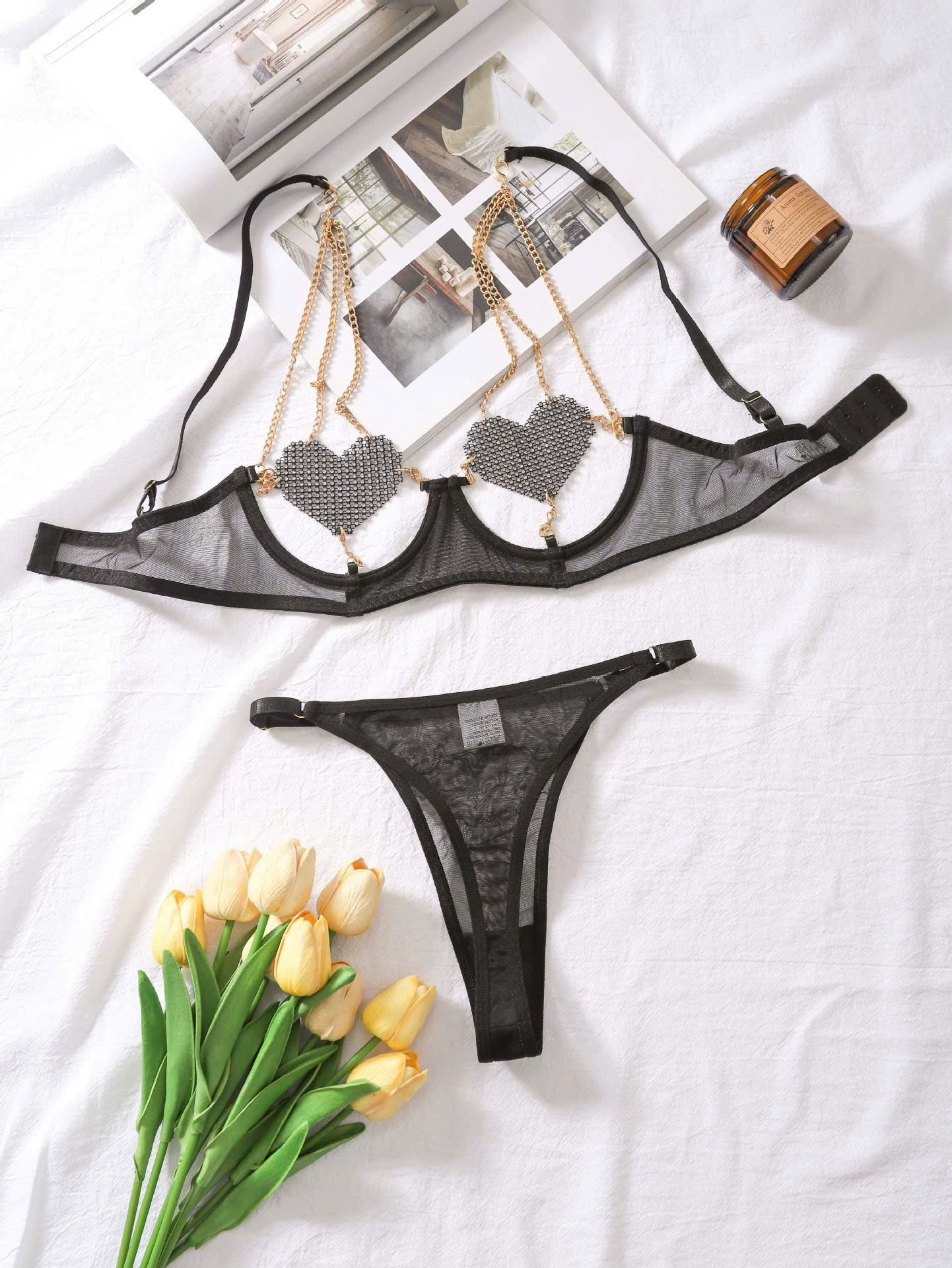 Bộ Đồ Lót Trái Tim Gợi Cảm