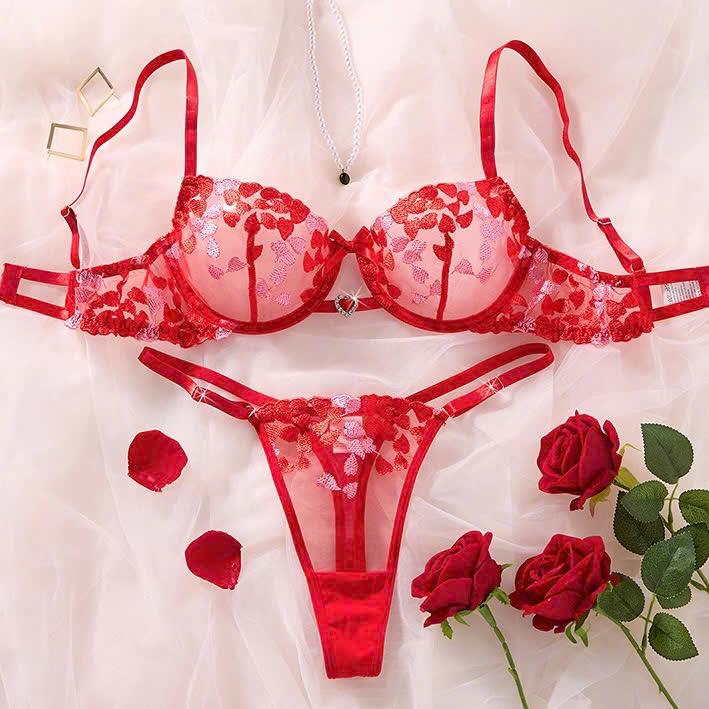 Bộ Bra Nữ Trái Tim Quyến Rũ