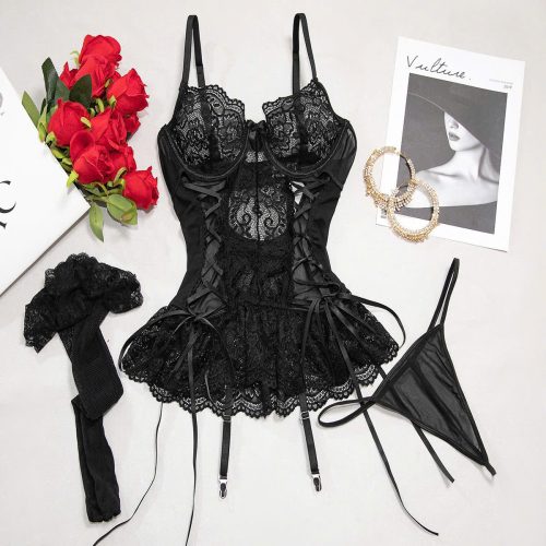 Bộ Corset Ren Quyến Rũ