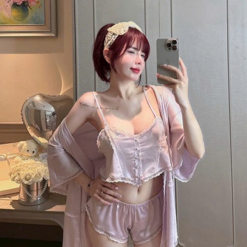 Bộ Đồ Ngủ Nữ Lụa Quyến Rũ