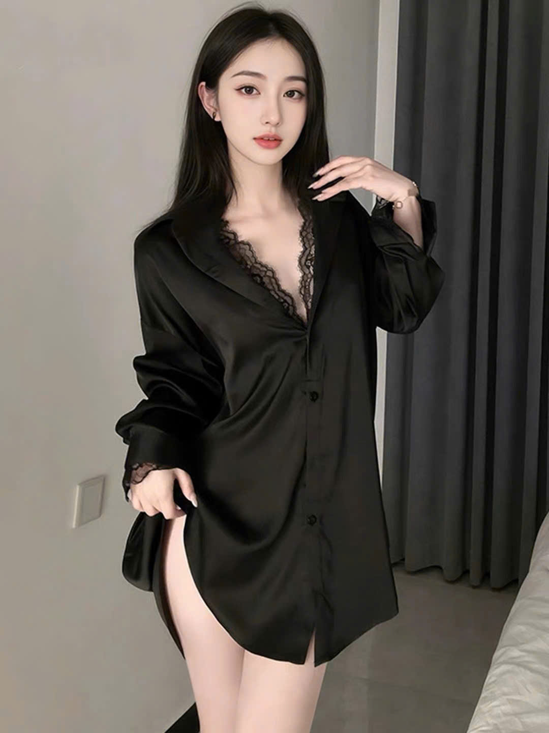 Váy Ngủ Dáng Sơmi Sexy