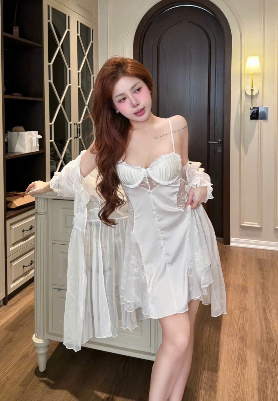 Váy Ngủ Lụa Cup Sexy