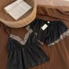 Bộ Đồ Ngủ Lụa Phối Ren Sexy