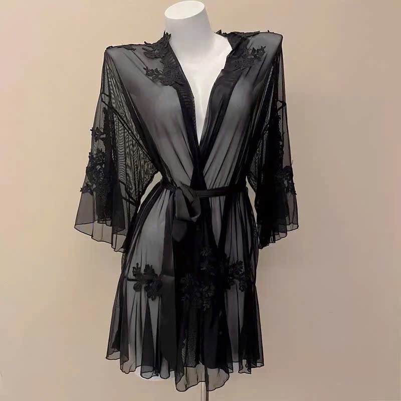 Áo Choàng Ngủ Nữ Ren Quý Phái