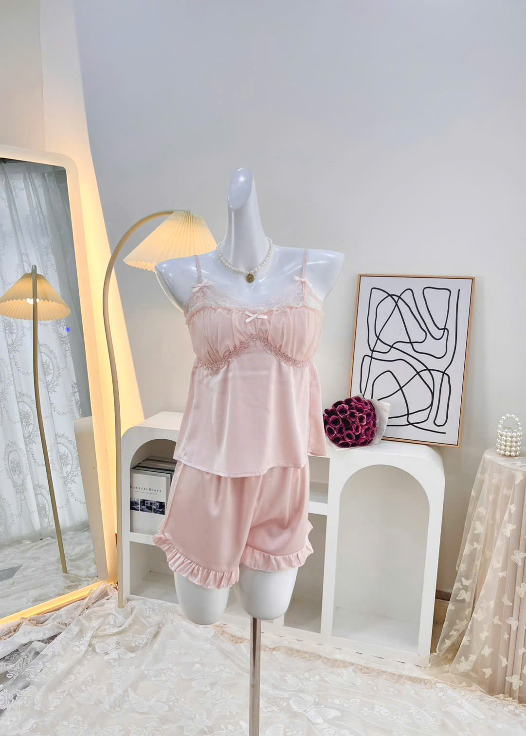 Bộ Đồ Ngủ Hai Dây Xinh Xắn