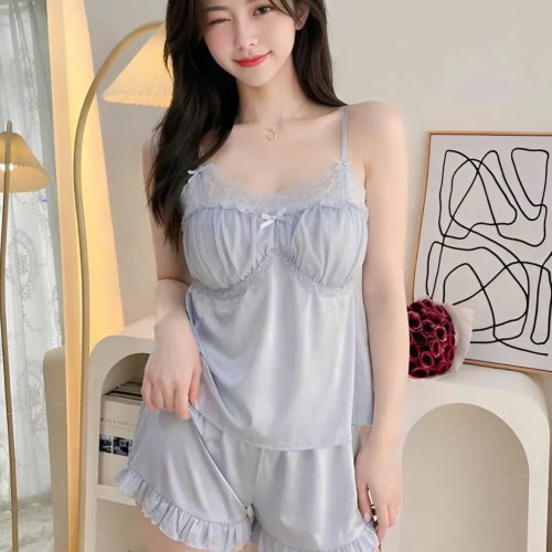 Bộ Đồ Ngủ Hai Dây Xinh Xắn