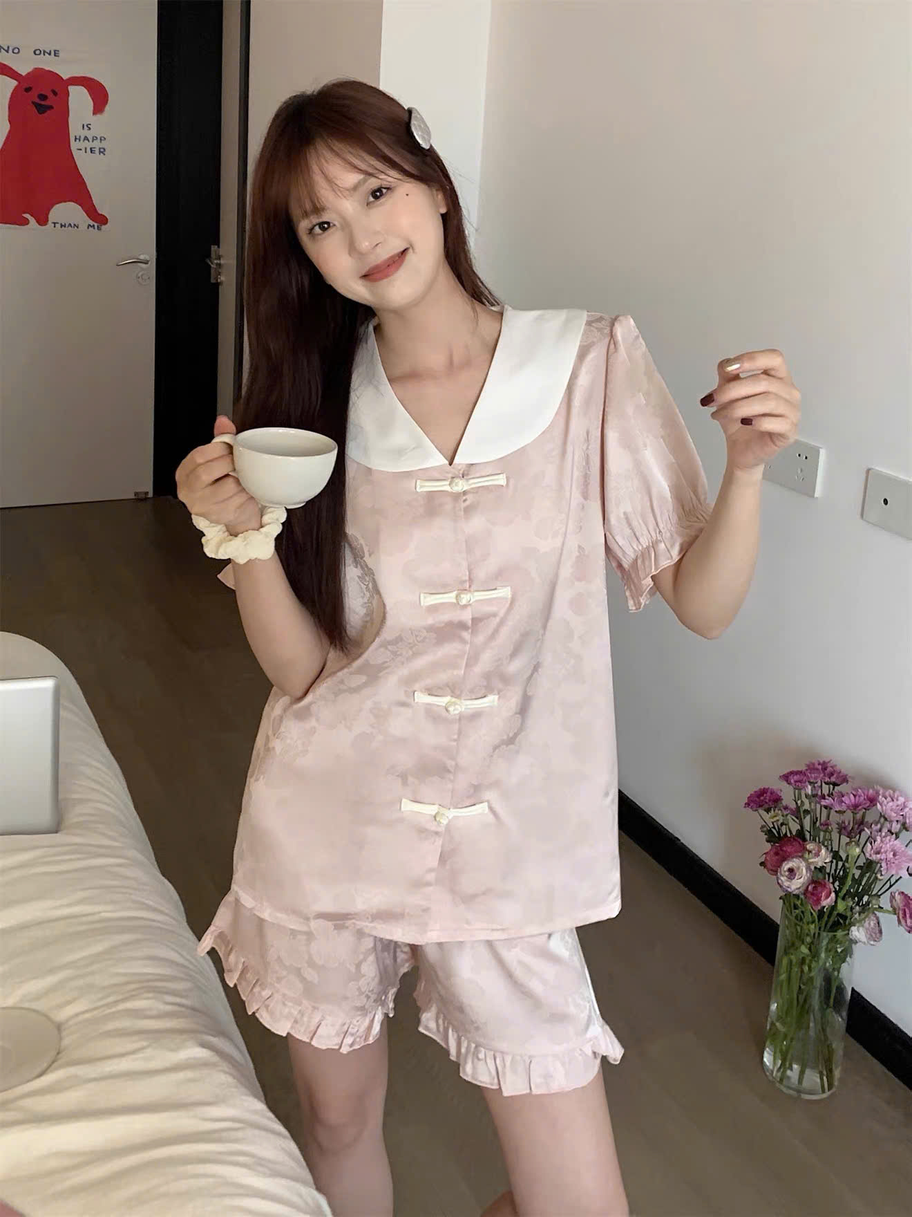 Bộ Pijama Ngắn Trung Hoa