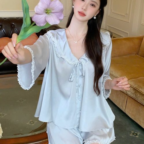 Đồ Ngủ Pijama Lụa Nữ Tính