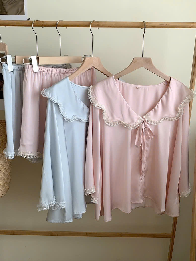Đồ Ngủ Pijama Lụa Nữ Tính