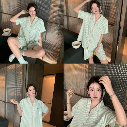 Bộ Pyjama Nữ Sọc Đáng Yêu