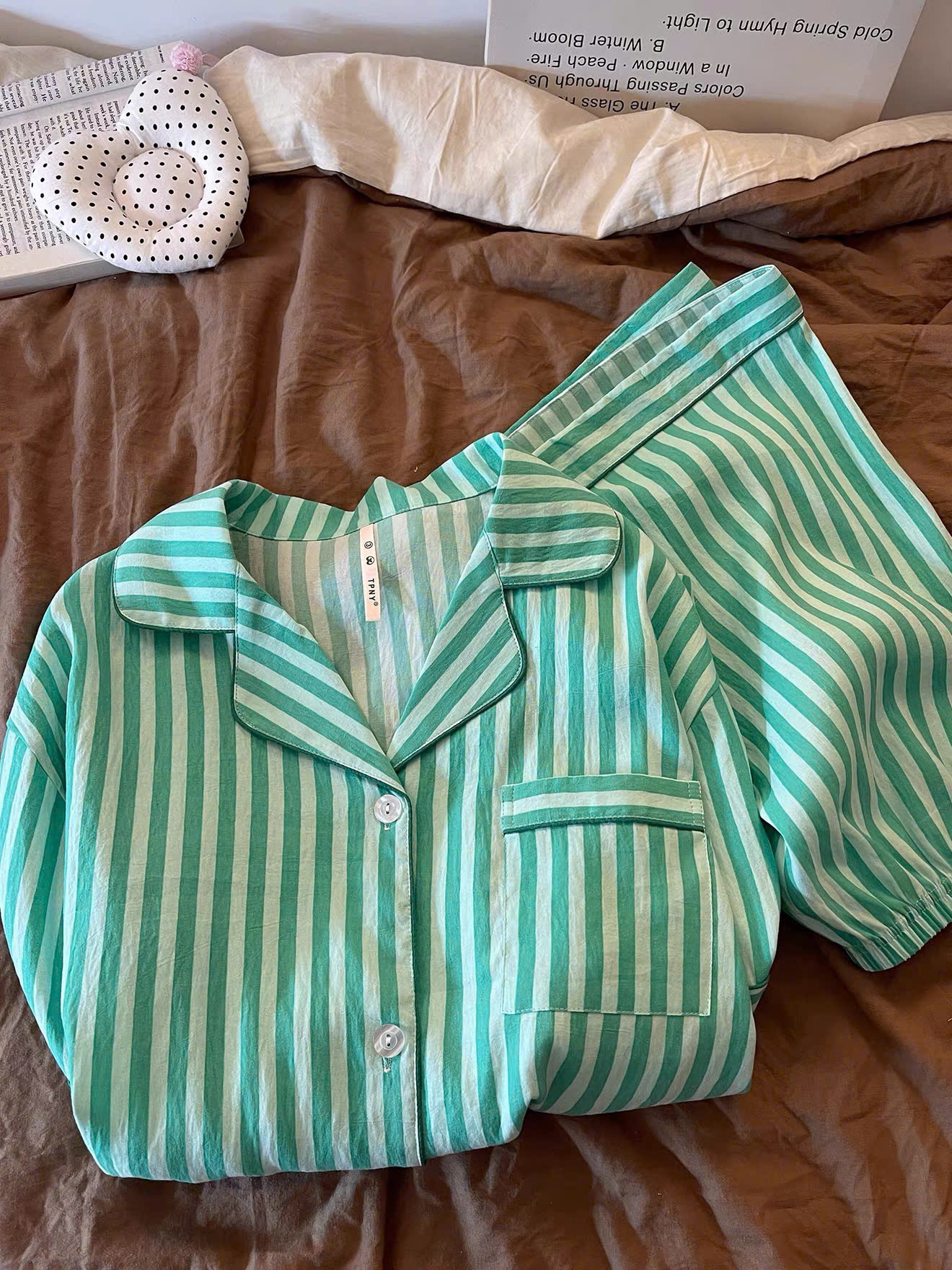 Bộ Pyjama Nữ Sọc Dễ Thương