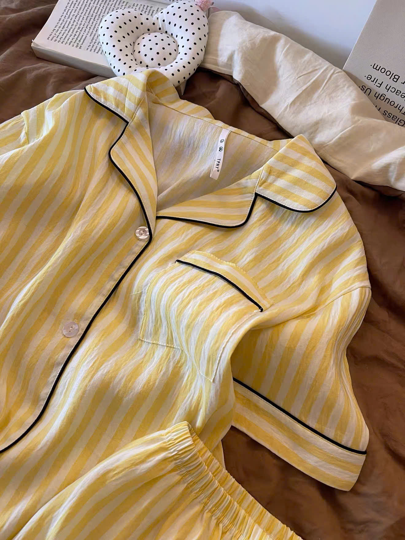 Bộ Pyjama Nữ Sọc Dễ Thương