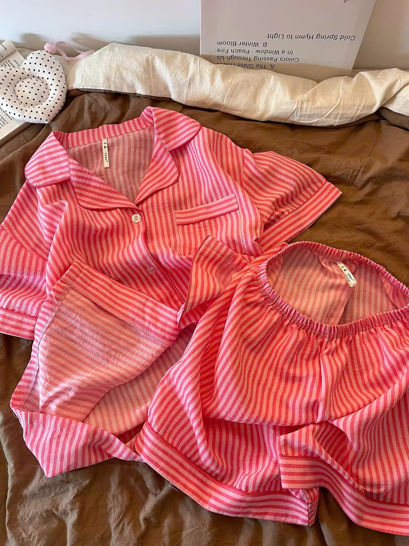 Bộ Pyjama Nữ Sọc Dễ Thương