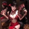 Set Váy Ngủ Sườn Xám Xẻ Tà