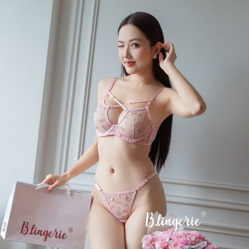 Bộ Bra Hoa Hồng Gợi Cảm