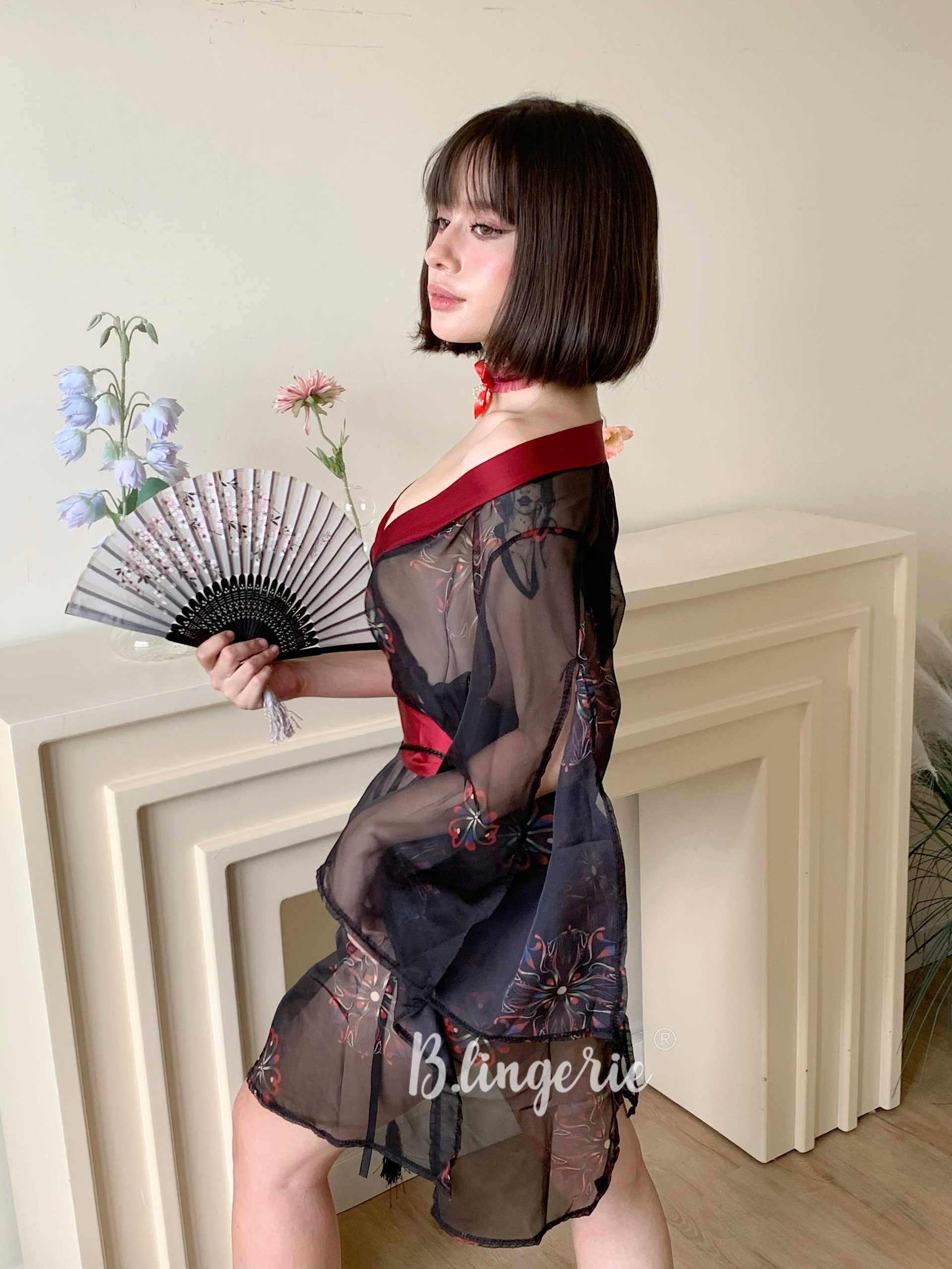 Đồ Ngủ Cosplay Kimono Dây Sexy