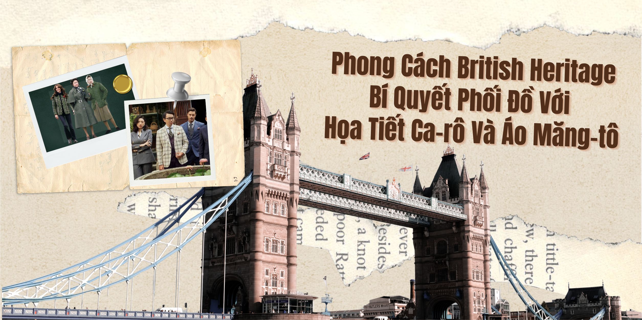 Phong Cách British Heritage - Bí Quyết Phối Đồ Với Họa Tiết Ca-rô Và Áo Măng-tô