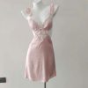 Váy Ngủ Lụa Phối Ren Nữ Tính