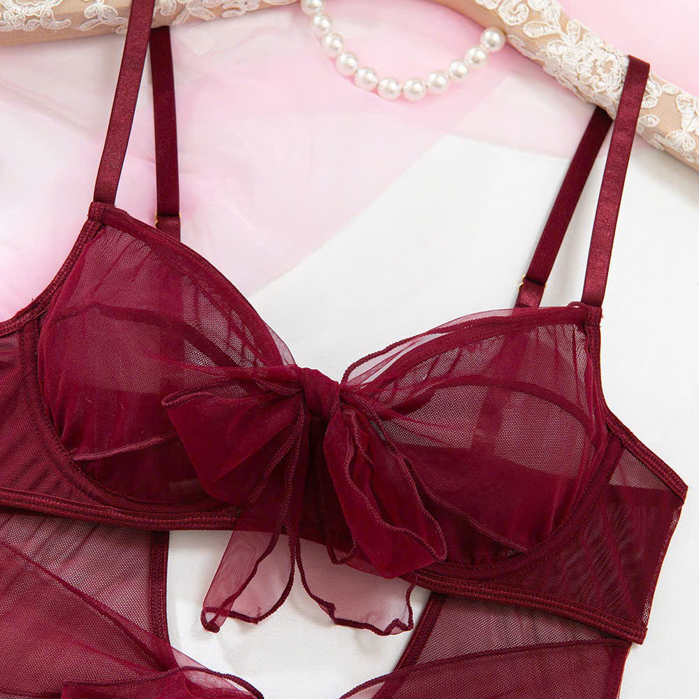 Bộ Bodysuit Cột Nơ Quyến Rũ