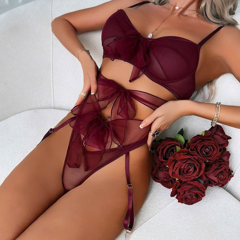 Bộ Bodysuit Cột Nơ Quyến Rũ