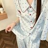 Bộ Pijama Lụa Chấm Bi