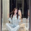 Bộ Pyjama Sọc Họa Tiết Cá Heo