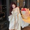 Váy Ngủ Cột Dây Lụa Phối Ren