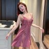 Váy Ngủ Satin Phối Ren Nữ Tính