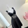 Đầm Ngủ Lụa Dây Nơ Phối Ren