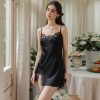 Set Váy Ngủ Satin Phối Ren